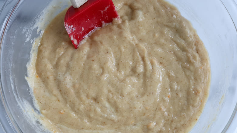 batter in clear bowl