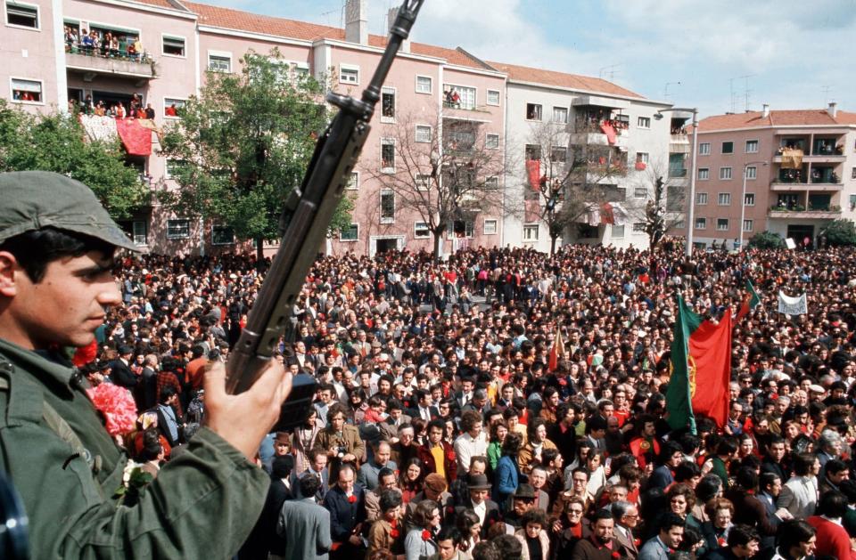 A rally in Lisbon on the day of the coup - Jean-Claude Francolon/Gamma-Rapho via Getty Images