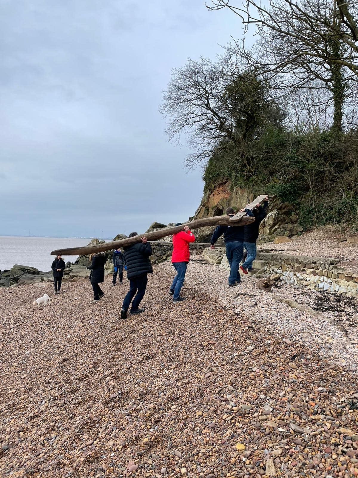 The carving was recovered from a beach at Portishead.