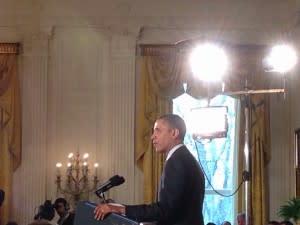  President Obama salutes winners of the National Medals of Science and Technology at the White House. Credit: Mariette DiChristina