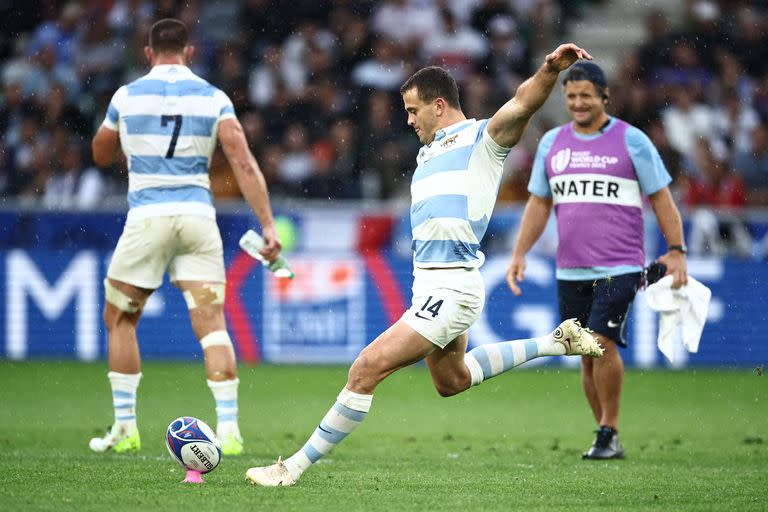 "Claro dominio" y "paso adelante", rescató Emiliano Boffelli, el mejor de los argentinos, sobre el desempeño del seleccionado contra Samoa. - Créditos: @SEBASTIEN BOZON