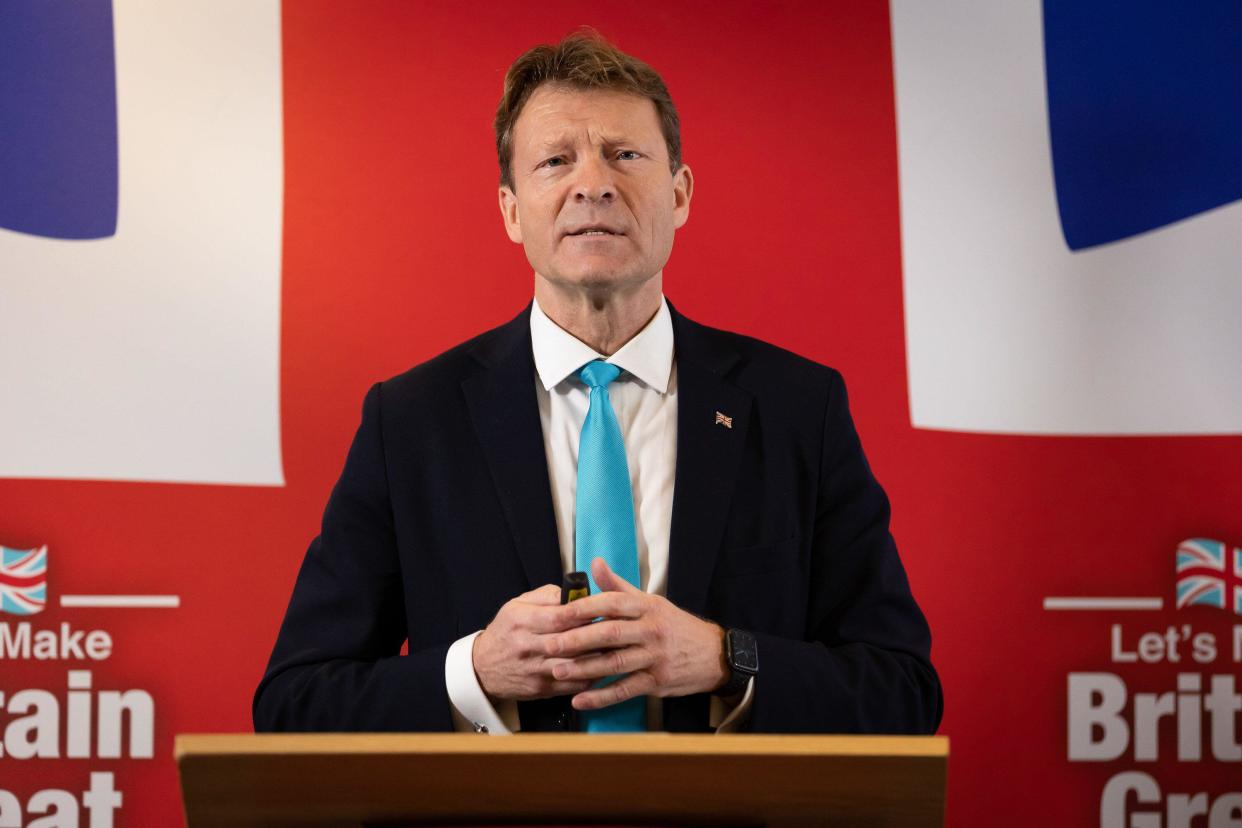 London, UK. 3rd Jan, 2024. Leader of Reform UK Richard Tice speaks during a press conference to outline his party's plans ahead of the general election in London. Reform have increased their standing in the opinion polls to 10%, posing a serious challenge to Conservative seats and MPs across the country. (Credit Image: © Tejas Sandhu/SOPA Images via ZUMA Press Wire) EDITORIAL USAGE ONLY! Not for Commercial USAGE!