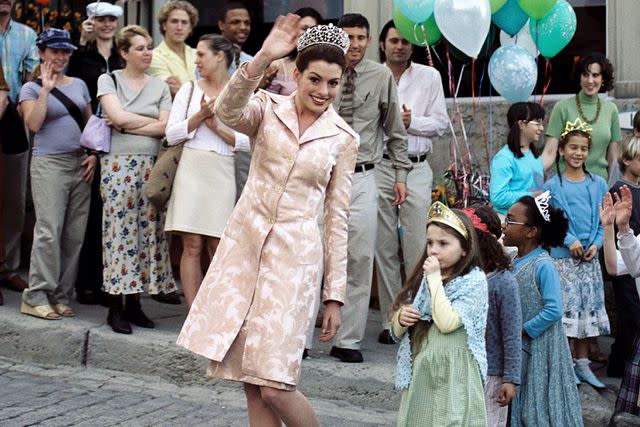 <p>Buena Vista/courtesy Everett</p> Anne Hathaway in 'The Princess Diaries'