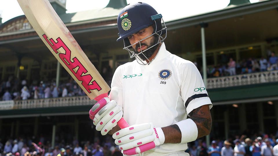 Virat Kohli walks out to bat. (Photo by Ryan Pierse/Getty Images)