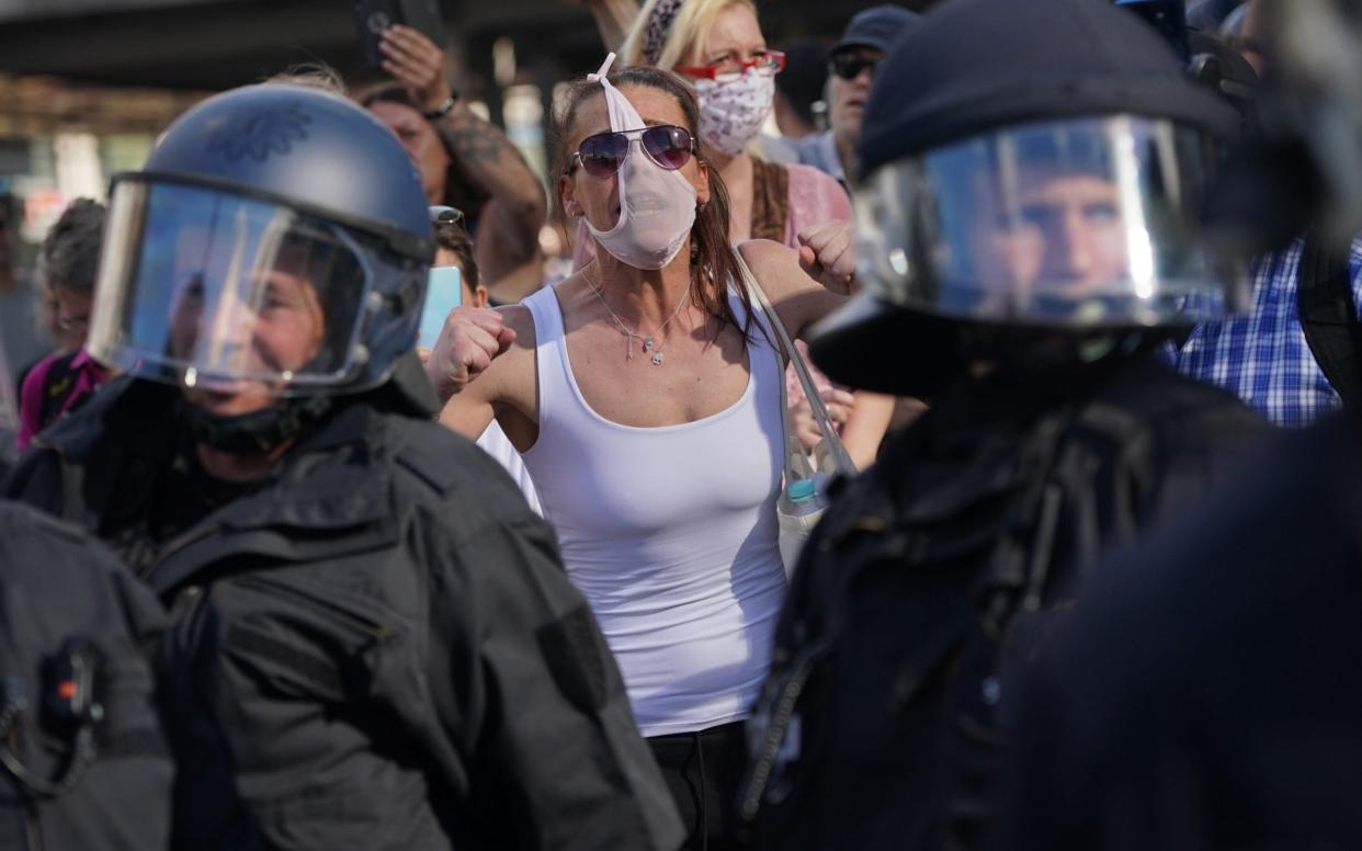 Protesters rally against the German's government lockdown policies in Berlin  - Sean Gallup /Getty 