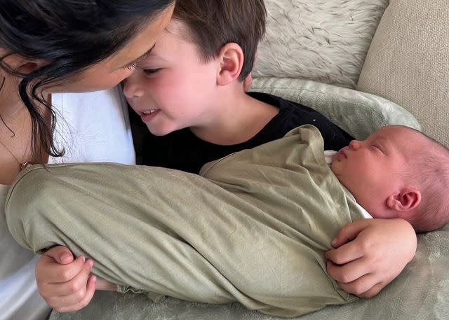 <p>jenna Dewan/Instagram</p> Jenna Dewan, son Callum and newborn daughter Rhiannon