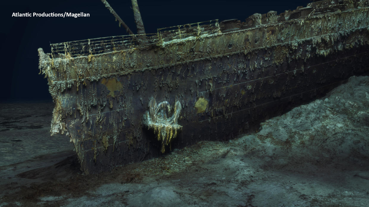 The 3D scans were created using deep-sea mapping, in which submersible camera systems take overlapping photographs that are then converted into 2D or 3D digital models. (Atlantic Productions / Magellan)