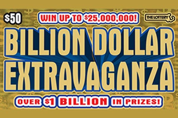 The Massachusetts Lottery is debuting a $50 scratch ticket called Billion Dollar Extravaganza, with prizes up to $25 million.