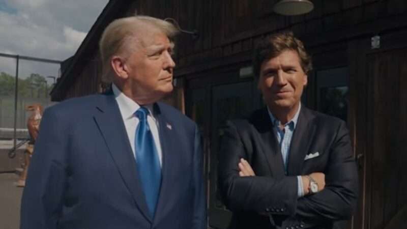 Tucker Carlson and Donald Trump