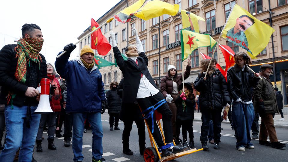 Turkey claims that Sweden allows members of recognized Kurdish terror groups to operate in Sweden, most notably the militant Kurdistan Workers' Party. - Christine Olsson/TT News Agency/AFP/Getty Images