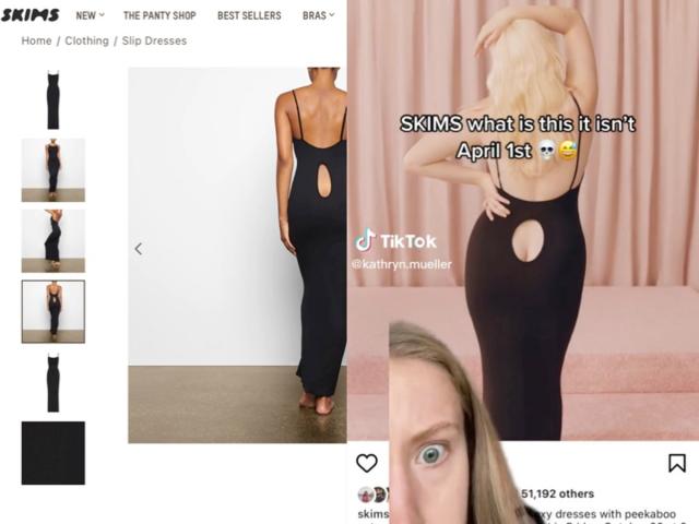 Kim Kardashian fans divided over new Skims dress that shows off 'butt  cleavage': 'Speechless' - Yahoo Sports