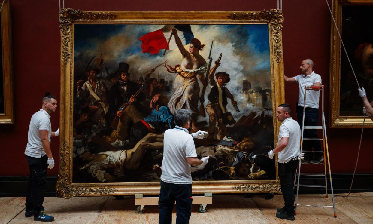 <span>Eugène Delacroix’s Liberty Leading the People had been under restoration for six months.</span><span>Photograph: Dimitar Dilkoff/AFP/Getty Images</span>