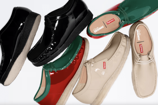 Supreme Kits Out the Clarks Wallabee in Patent Leather