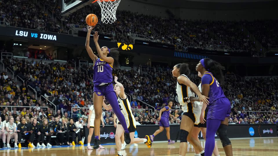 Reese shoots against Iowa in the Elite Eight of this year's women's NCAA tournament. - Gregory Fisher/USA Today Sports/Reuters