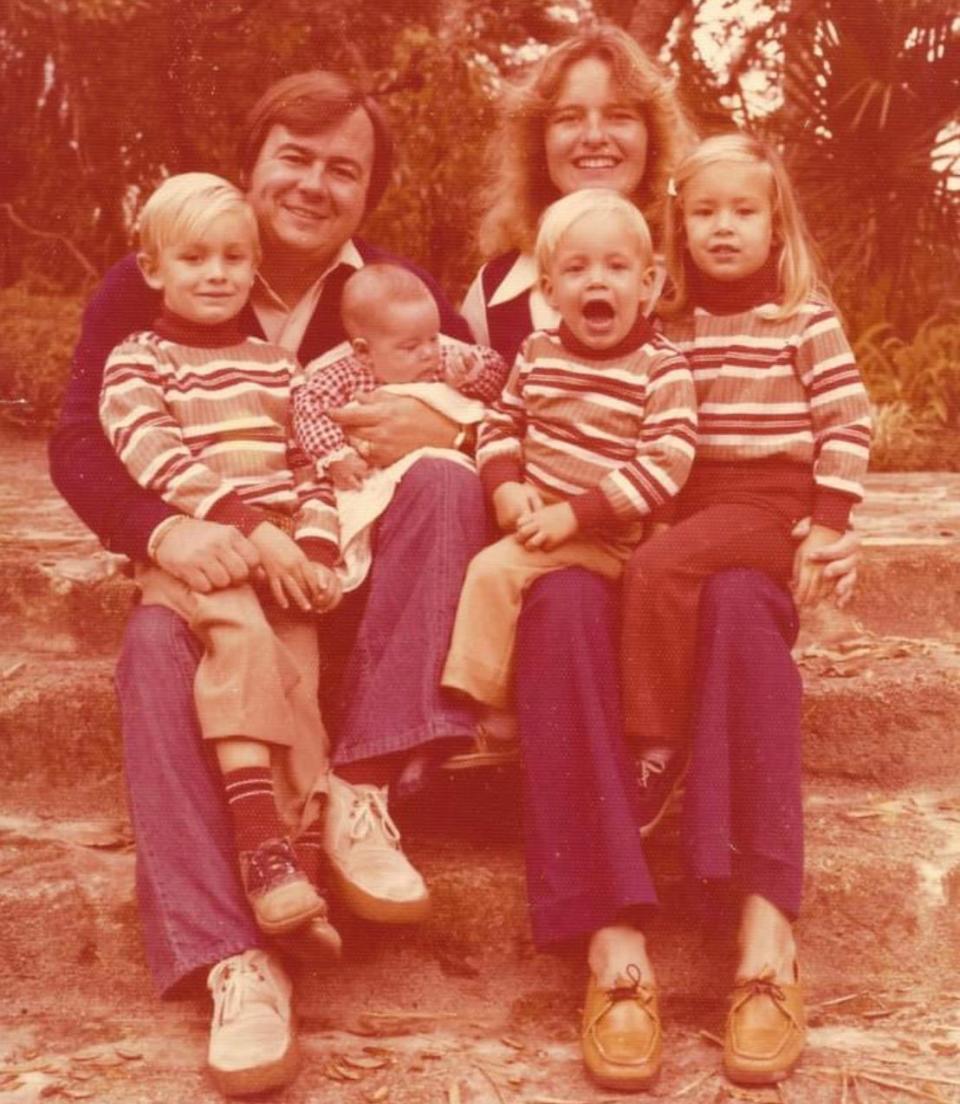 Robert "Bob" Adams and his wife Ryan are seen here in the 1970s with their four young children, from left to right: John, Lauren, Ryan and Erin. Adams, the longtime CEO of Adams, Cameron & Co. Realtors in Daytona Beach, died on Jan. 11, 2022. He was 79. John today is the realty firm's president while his brother Ryan is one of the firm's top agents. Erin is a speech pathologist and a part-time Realtor, while Lauren is a landscape architect.