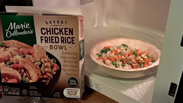 fried rice in microwave