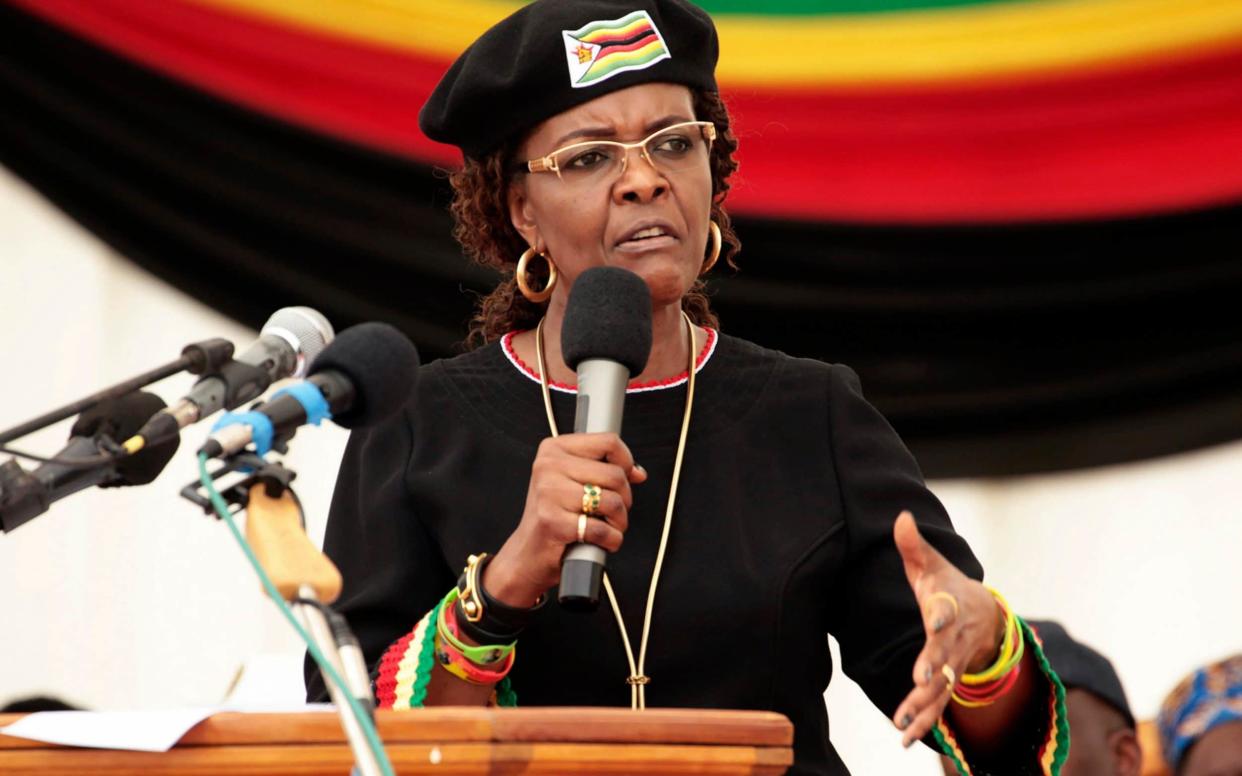 Grace Mugabe, wife of Zimbabean Presdient Robert Mugabe - AP