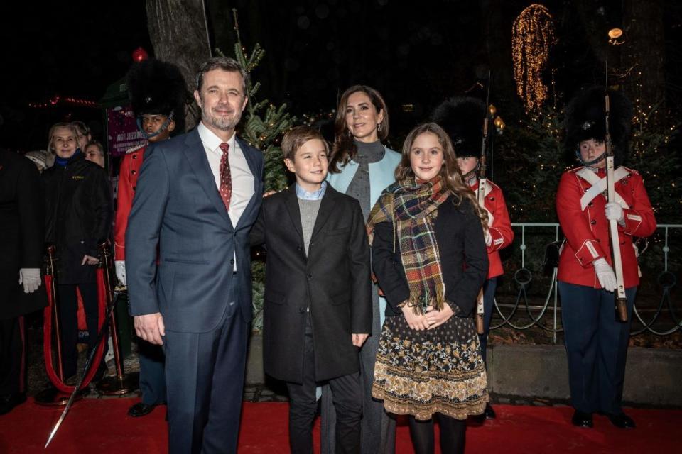 crown prince frederik and denmark's crown princess mary with children prince vincent and princess josephine arrive at the premier of the ballet 'the nutcracker' at tivoli's concert hall in copenhagen