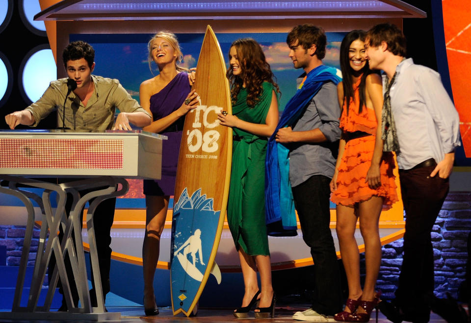 Penn Badgley, Blake Lively, Leighton Meester, Chace Crawford, Jessica Szohr y Ed Westwick