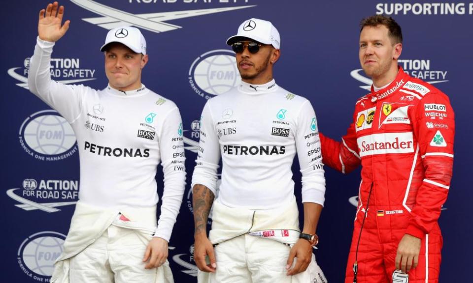 The front three after qualifying for the Australian GP.