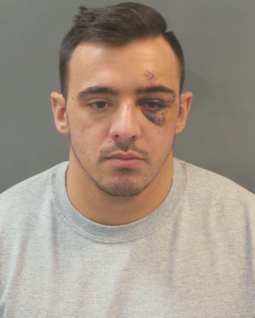 St. Louis police released this booking photo of Officer Nathaniel Hendren on Monday. He is charged with the involuntary manslaughter and armed criminal action for the shooting death of his colleague, Katlyn Alix.