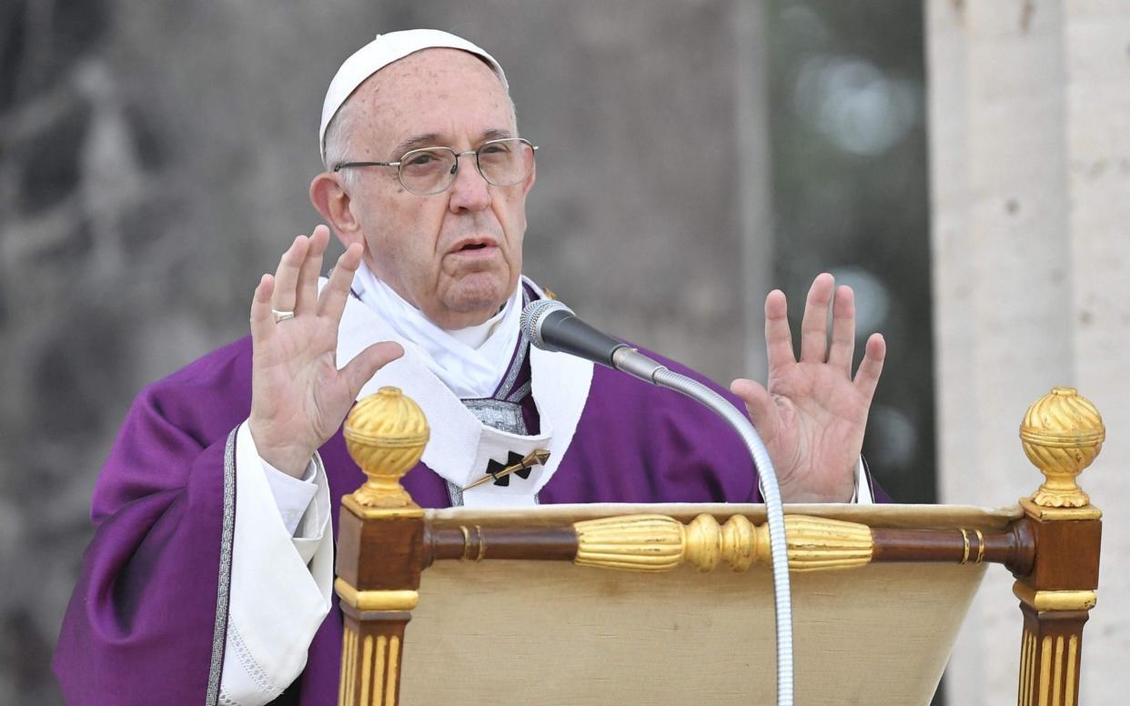 Pope Francis leads a mass on November 2 - AFP