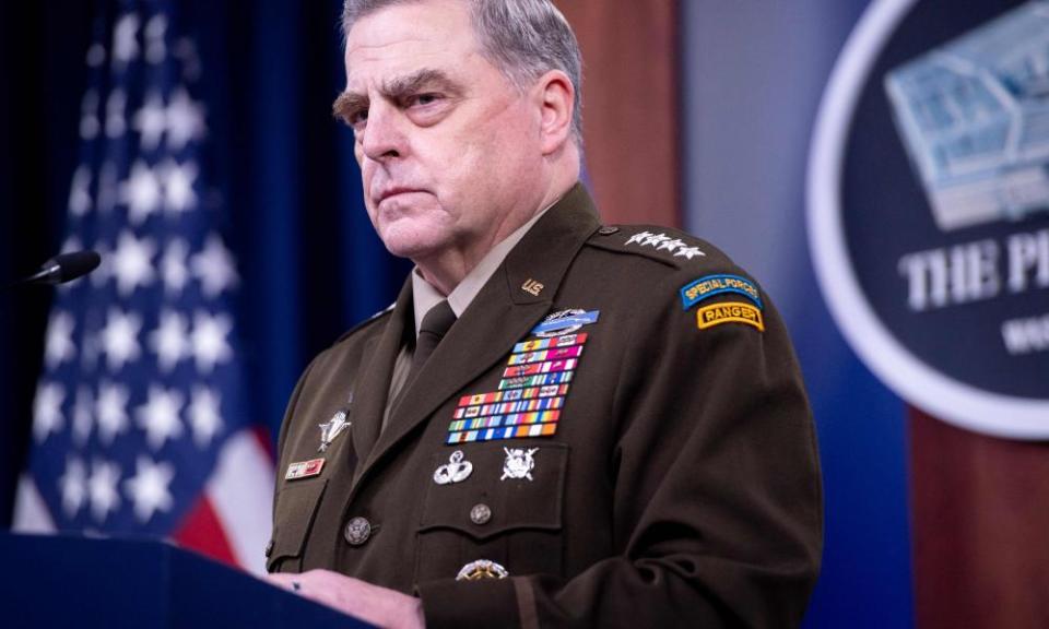 Mark Milley at a Pentagon press briefing in September 2021