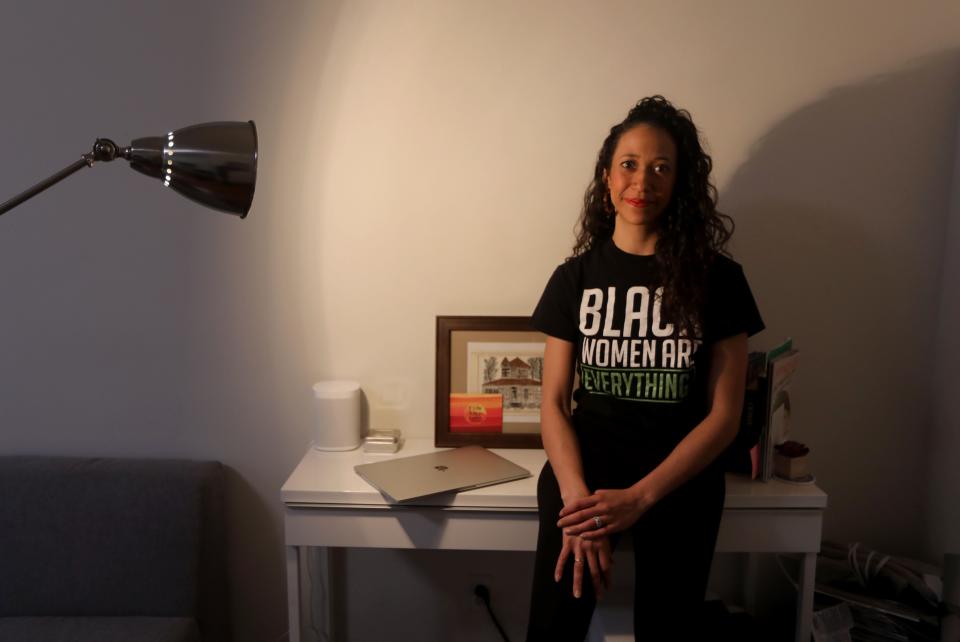 Gabrielle Wyatt, founder of the The Highland Project, photographed in New York City March 9, 2022. The Highland Project provides funding for a select group Black women leaders who embark on projects aimed at creating multi-generational wealth and change.