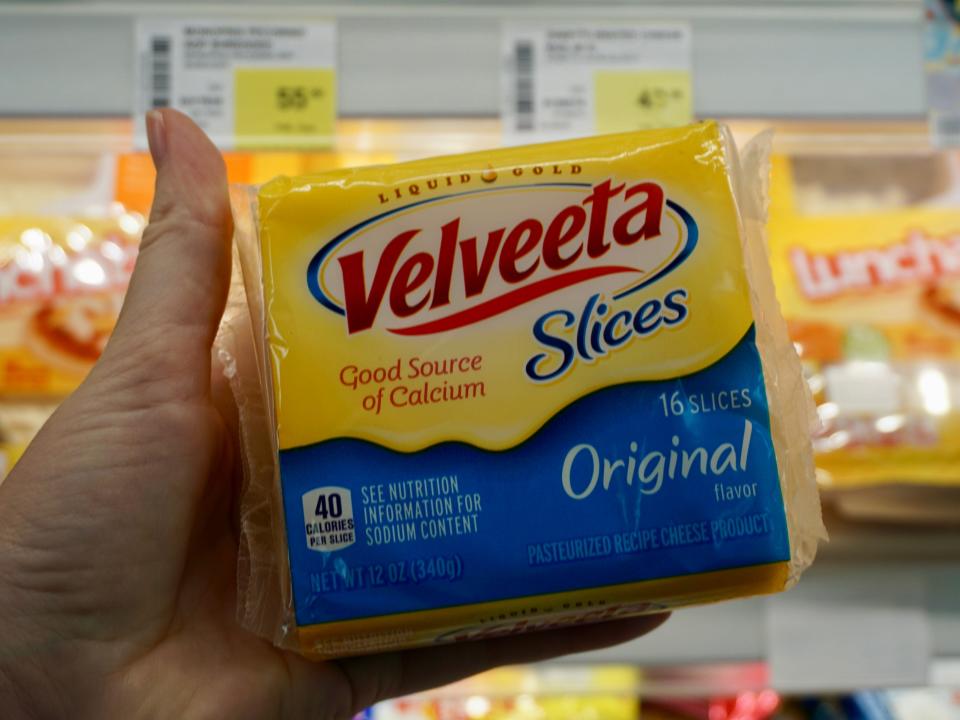velveeta cheese slices on thai market shelves