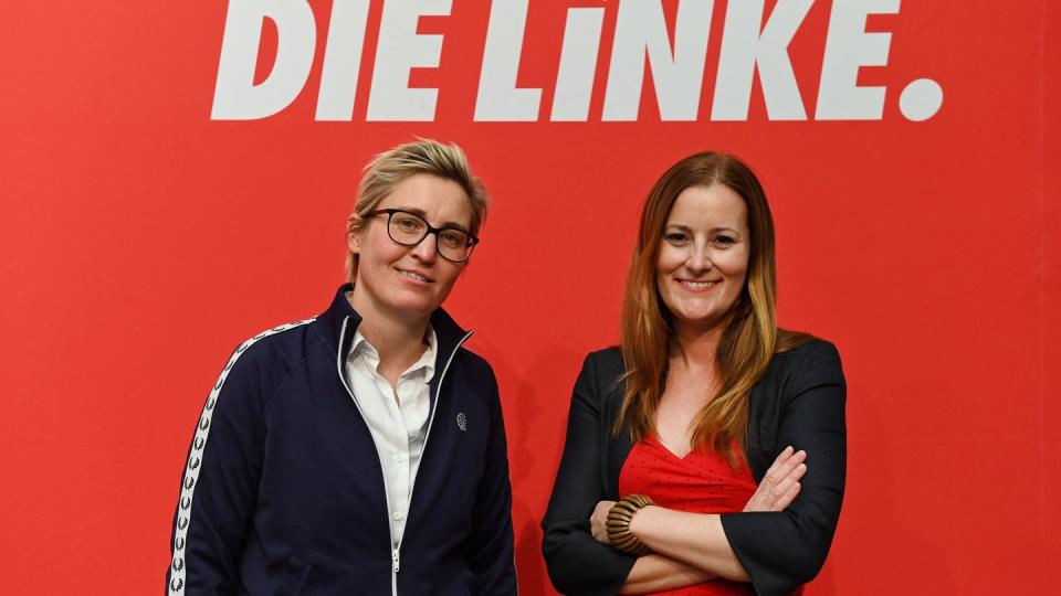 Susanne Hennig-Wellsow (l), Landesvorsitzende von Die Linke Thüringen, und Janine Wissler, stellvertretende Parteivorsitzende der Linken auf Bundesebene, wollen an die Spitze der Partei.