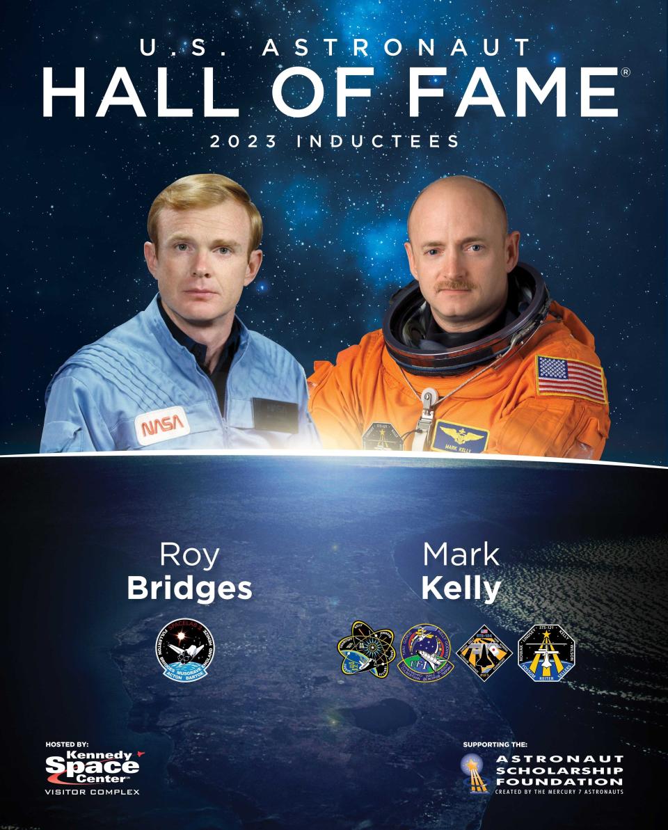 Two veteran NASA astronauts, Roy Bridges and Senator Mark Kelly, are the 2023 inductees to the U.S. Astronaut Hall of Fame located at the Kennedy Space Center Visitor Complex supported by the Astronaut Scholarship Foundation.