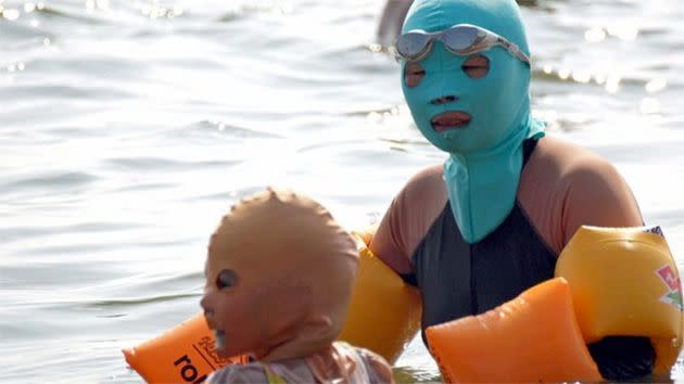 Facekinis' become popular in China as temperatures soar, China