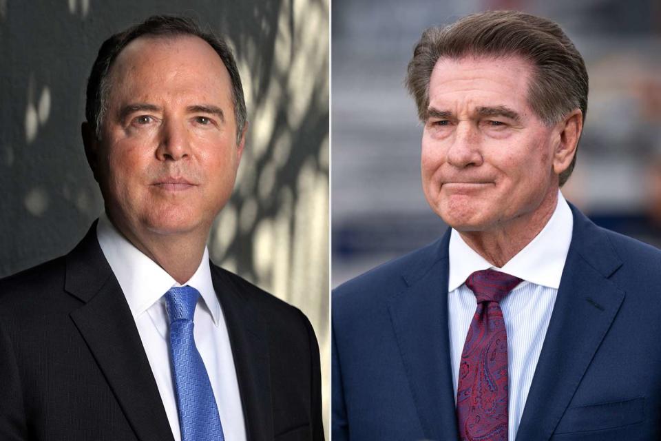 <p>Christina House/Los Angeles Times via Getty; David Crane/MediaNews Group/Los Angeles Daily News via Getty</p> Adam Schiff, Baseball Star Steve Garvey 