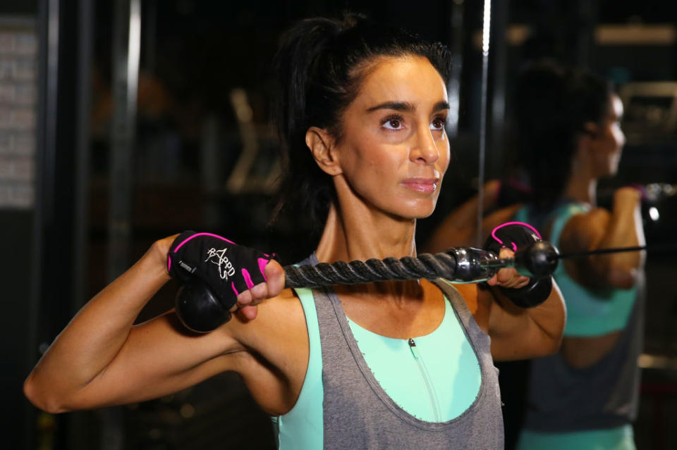 Emmanuella Murray works out at City Gym in Darlinghurst in Sydney, Australia. 