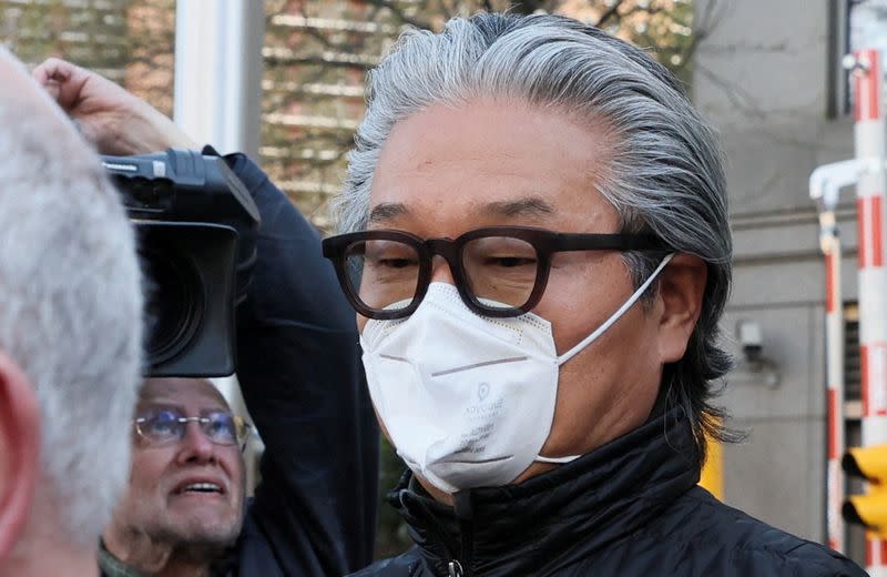 FILE PHOTO: Sung Kook (Bill) Hwang exits the Manhattan federal courthouse in New York City