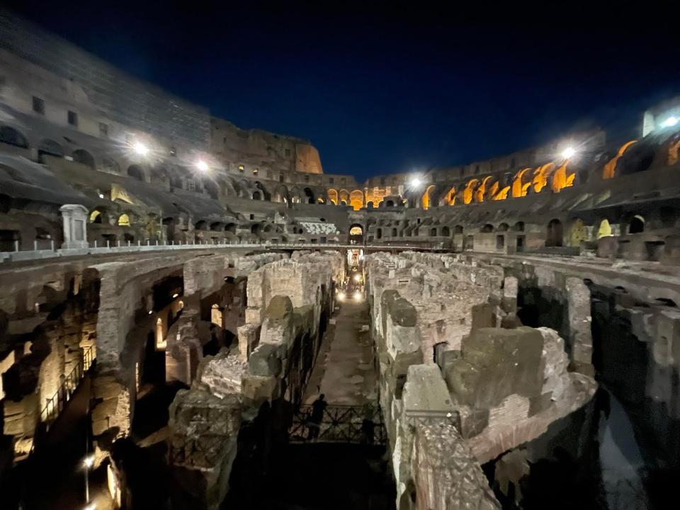 The Colosseum at night, Rome, Italy