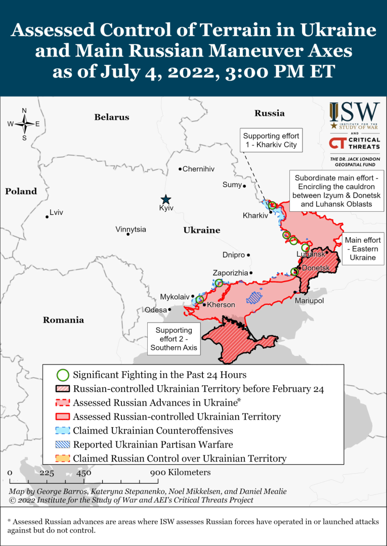 Map of Russian hostilities <span class="copyright">ISW</span>