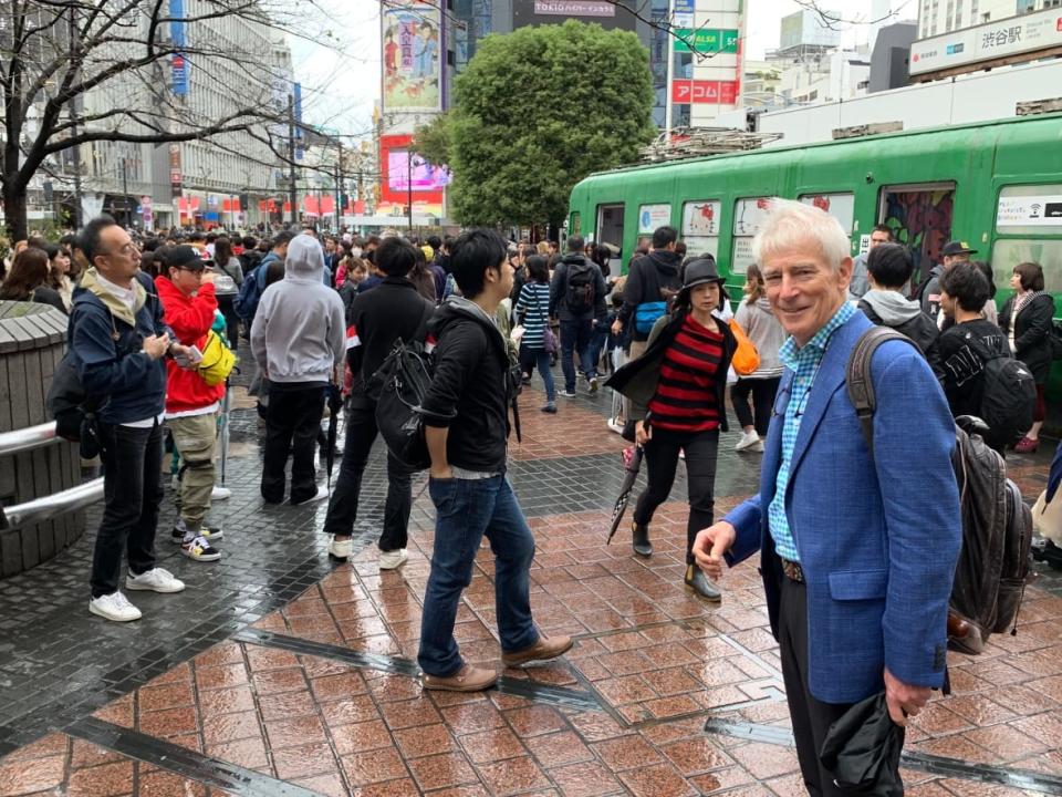 Steve Kaufmann, seen here in Japan, said he started his website, Lingq.com, to help others learn a new language. (Steve Kaufmann/Submitted - image credit)