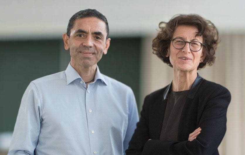 Portrait of the company founders Dr. Ugur Sahin, CEO and Dr. Ozlem Tureci