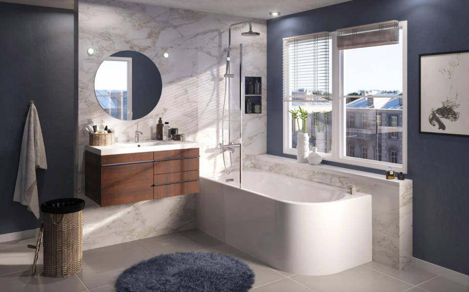 Investissez dans une baignoire au design contemporain dans la salle de bains