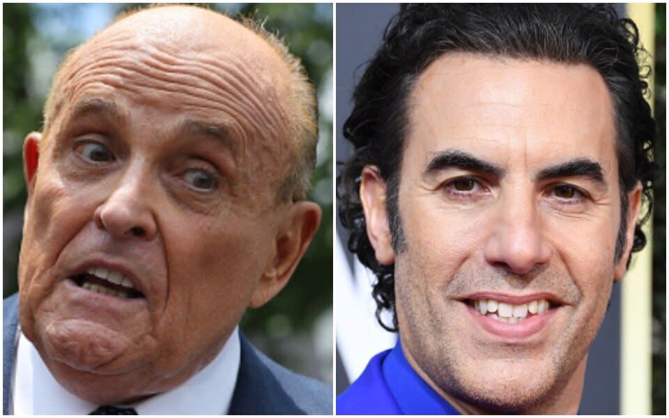 Rudy Giuliani realized later he had been pranked by Sacha Baron Cohen in a pretend interview that quickly went off the rails. (Photo: Getty)