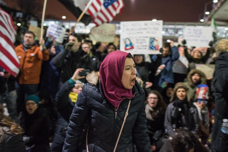 Protests at U.S. airports over travel ban