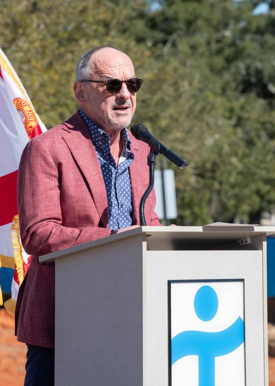 Ken Ford, IHMC CEO, speaks during a groundbreaking ceremony for IHMC’s new multimillion dollar research facility at the corner of Garden and Alcaniz streets in downtown Pensacola on Friday, Feb. 3, 2023.