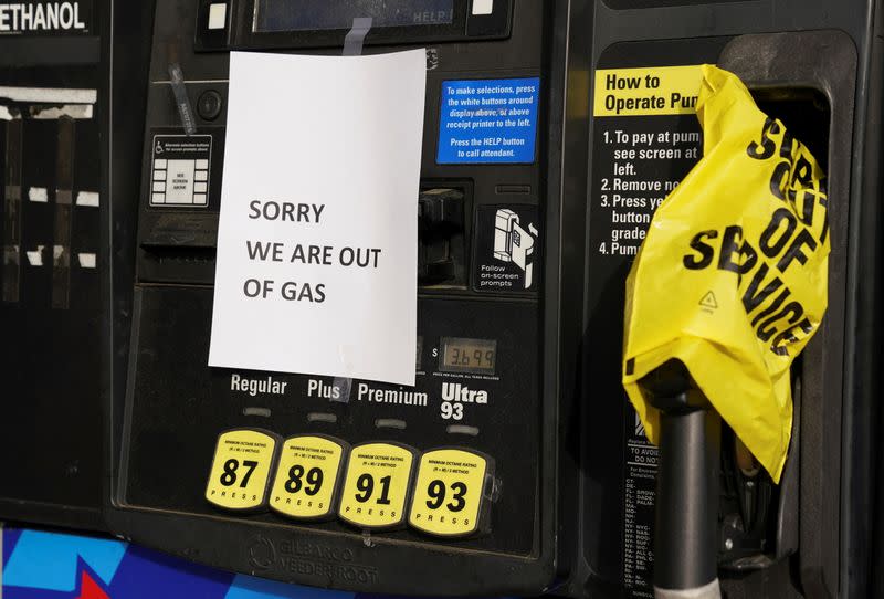 FILE PHOTO: Gas stations run dry after Colonial Pipeline shutdown hits drivers in Virginia