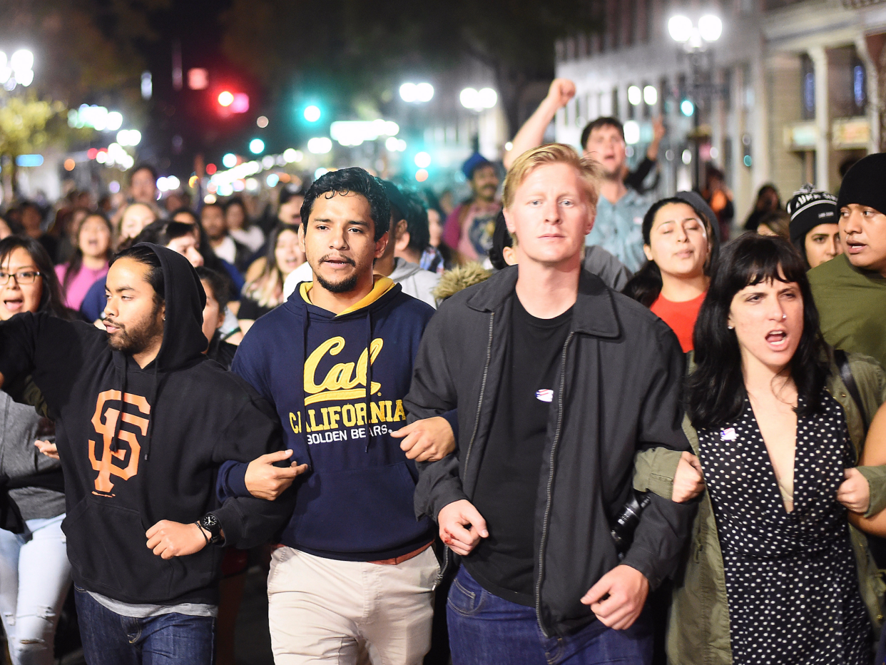 california students protest trump presidency