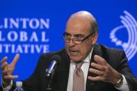 Chairman and Chief Executive Officer of The Coca-Cola Company, Muhtar Kent, talks during a press conference at the Clinton Global Initiative 2013 (CGI) in New York September 24, 2013. REUTERS/Lucas Jackson (UNITED STATES - Tags: BUSINESS POLITICS)