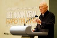 Lee Kuan Yew speaks at the launch of his book titled "Lee Kuan Yew: Hard Truths to keep Singapore going", in Singapore on January 21. Singapore's founding father Lee Kuan Yew has urged local Muslims to "be less strict on Islamic observances" to aid integration and the city-state's nation-building process