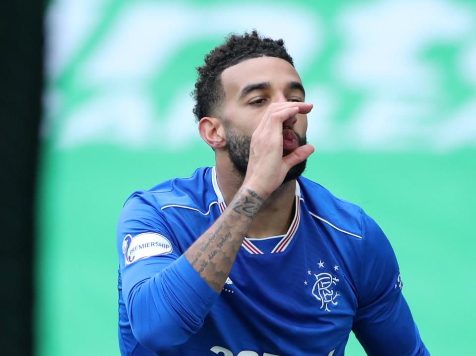 Connor Goldson of Rangers  celebratesGetty