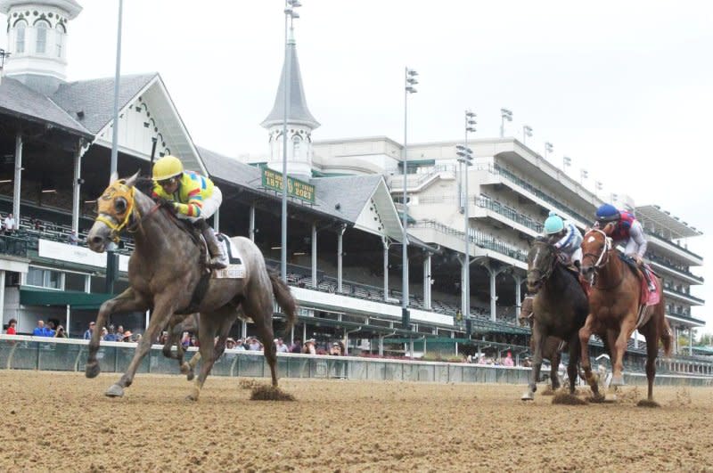 West Saratoga wins the Iroquois Stakes for 2-year-olds at Churchill Downs, the first race in the "Road to the Kentucky Derby" series. Photo courtesy of Churchill Downs