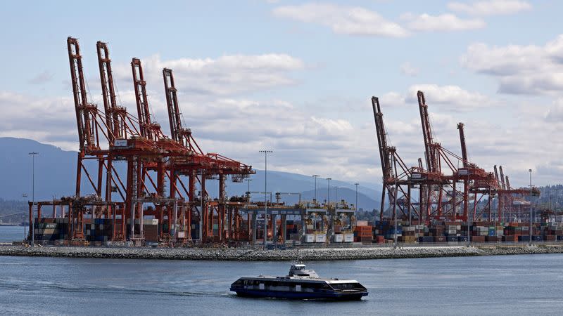 FILE PHOTO: Canada's busiest port of Vancouver lies idle during a strike by longshoremen